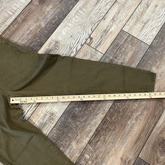 LOFT Olive Green High Waist Skinny Ankle Jeans Size 14 - Picture 9 of 12